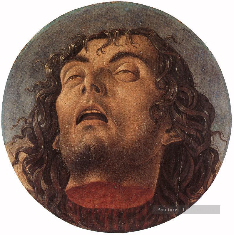 Tête de Saint Jean Baptiste Renaissance Giovanni Bellini Peintures à l'huile